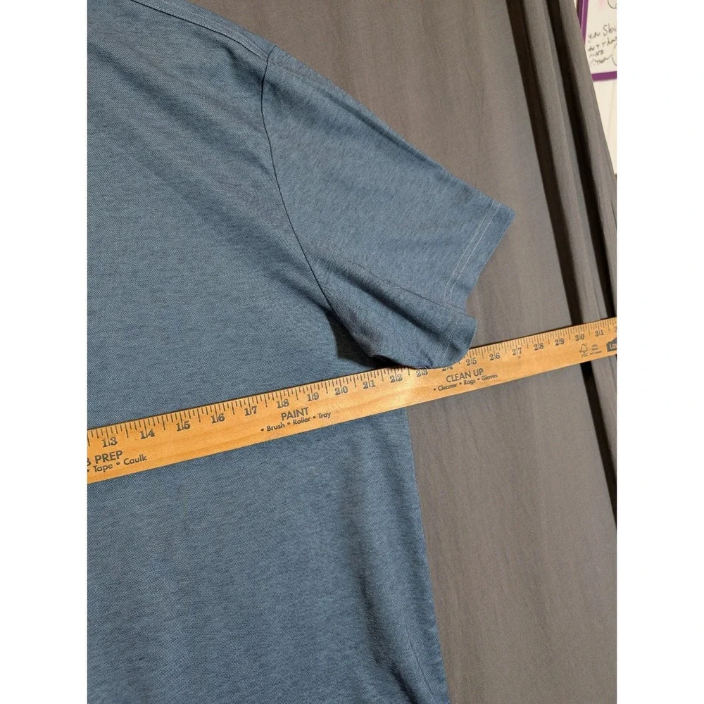 Travis Mathew Polo Shirt Mens XL Blue Golf Pima Cotton‎ Blend Logo Adult